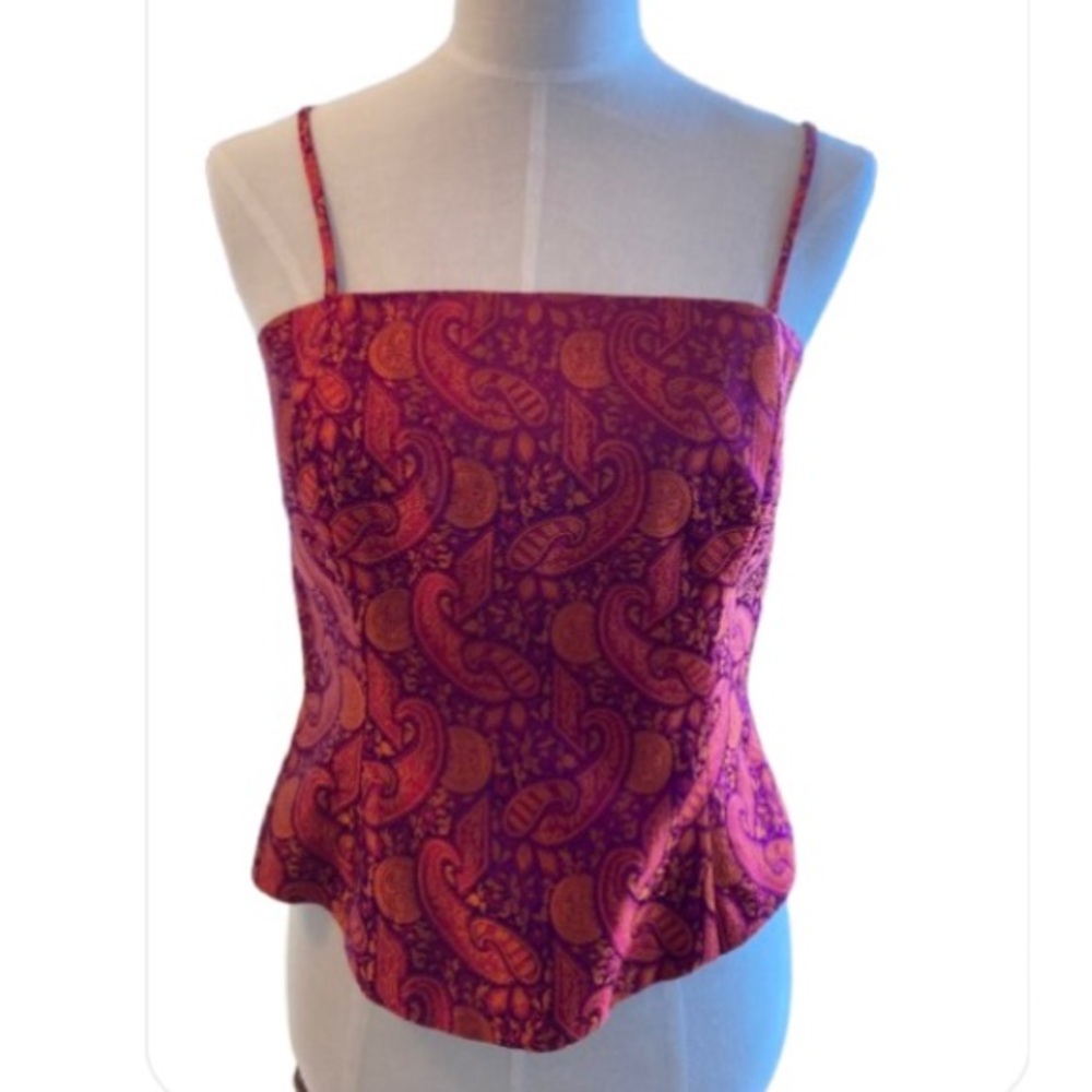 Custom jewel brocade camisole with Spaghetti Straps, Size m